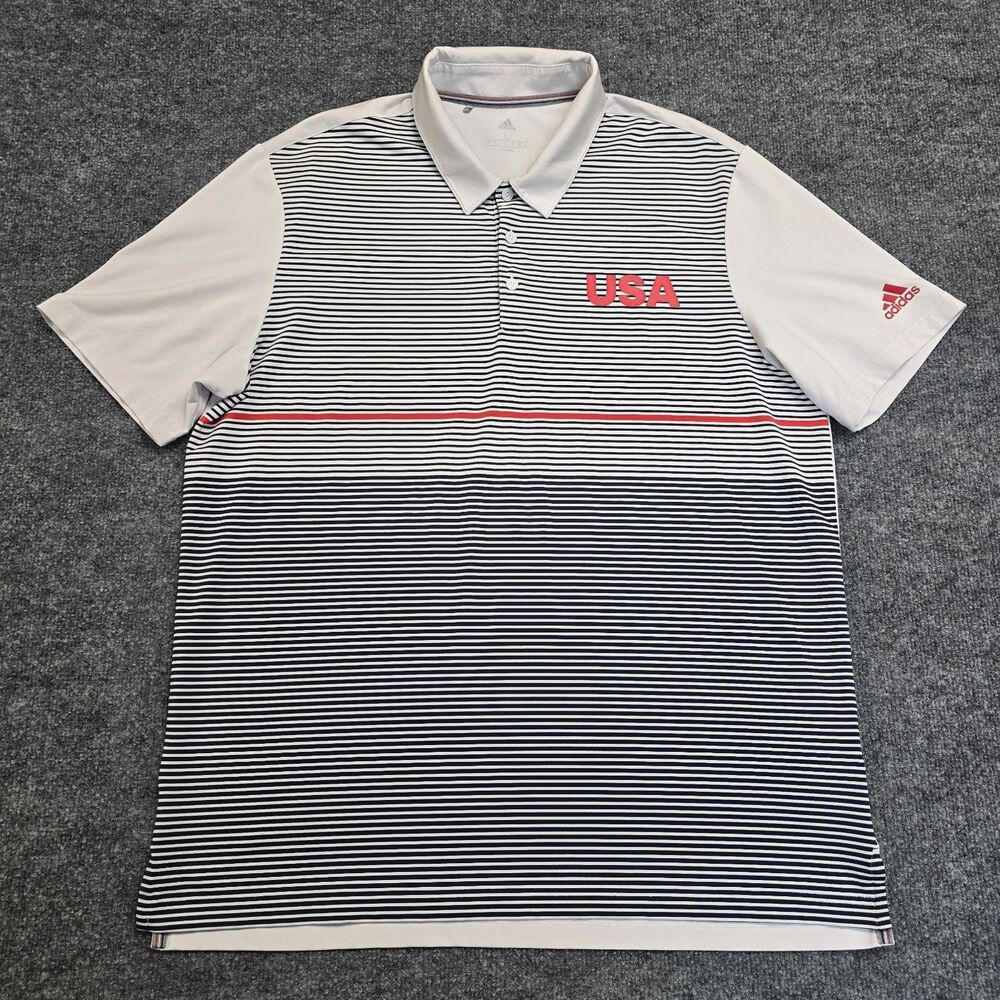 Adidas USA Golf Ultimate 365 Performance Polo Moisture-Wicking Strech Men's Sz L